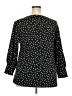 Bobeau Polka Dots Black 3/4 Sleeve Blouse Size 2X - photo 2