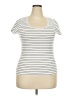 Splash Stripes Ivory Short Sleeve T-Shirt Size 2X - photo 1