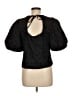 Express 100% Polyester Black Short Sleeve Top Size M - photo 2