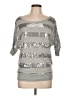 Love Rocks Silver 3/4 Sleeve Top Size L - photo 1