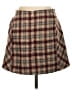 EXLURA 100% Polyester Plaid Brown Casual Skirt Size S - photo 2
