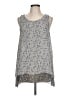 Max Studio 100% Polyester Silver Sleeveless Top Size L - photo 1