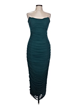 slim fit dress slacks Mable Fitted Velvet Jumpsuit in Hunter Green L main image 0