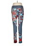 Pink Lotus Graphic Blue Leggings Size XL - photo 2