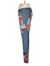 Pink Lotus Graphic Blue Leggings Size XL - photo 5