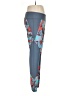 Pink Lotus Graphic Blue Leggings Size XL - photo 4