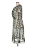 DressBarn 100% Polyester Paisley Silver Cocktail Dress Size 16 - photo 5