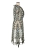DressBarn 100% Polyester Paisley Silver Cocktail Dress Size 16 - photo 4