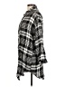 Pol Plaid Black 3/4 Sleeve Button-Down Shirt Size M - photo 5
