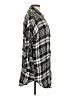 Pol Plaid Black 3/4 Sleeve Button-Down Shirt Size M - photo 4