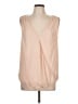 Long Tall Sally 100% Polyester Solid Pink Tan Sleeveless Blouse Size L - photo 1