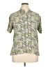 Flax 100% Rayon Tropical Green Short Sleeve Blouse Size 14 (L) - photo 1
