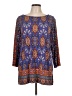 Susan Graver Blue 3/4 Sleeve Blouse Size L - photo 1