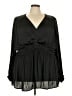 Torrid 100% Polyester Black Long Sleeve Blouse Size 5X Plus (5) - photo 1