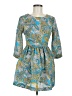 H&M 100% Polyester Paisley Teal Casual Dress Size 6 - photo 1
