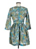 H&M 100% Polyester Paisley Teal Casual Dress Size 6 - photo 2