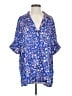 Open Edit 100% Polyester Blue Short Sleeve Blouse Size S - photo 1