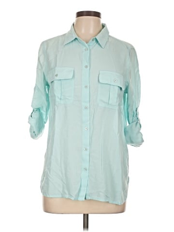 Joe Fresh 3/4 Sleeve Button-Down Shirt (view 1)