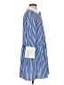 Tuckernuck 100% Polyester Stripes Blue Casual Dress Size XS - photo 4