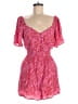 Lush 100% Polyester Hearts Pink Red Romper Size M - photo 1