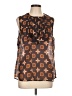 CAbi 100% Polyester Brown Sleeveless Blouse Size L - photo 1