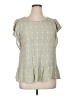Angels 100% Rayon Green Short Sleeve Blouse Size XL - photo 1