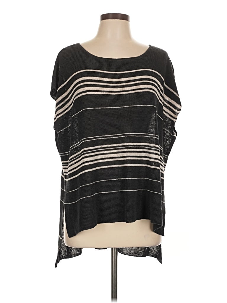 Pre-owned Eileen Fisher Poncho In Black