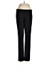 Ecru Solid Black Dress Pants Size 6 - photo 1