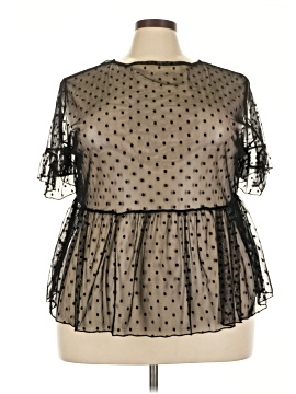Shein Curve Short Sleeve Blouse