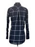 Athleta 100% Cotton Plaid Blue Long Sleeve Button-Down Shirt Size XS - photo 2