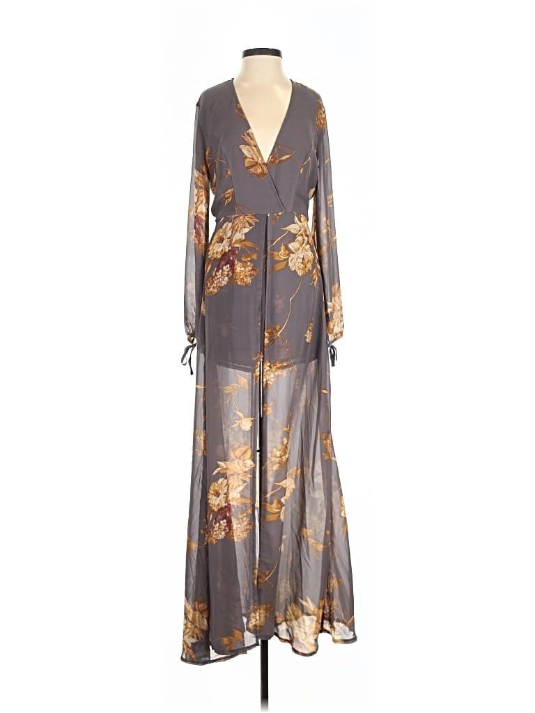 Pre-owned Lulus Casual Dress In Gray