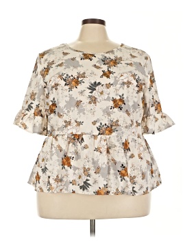 Shein Curve Short Sleeve Blouse