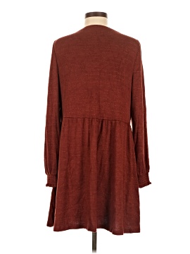 ann taylor loft brown dress Ann Taylor LOFT Purple Burgandy Faux Wrap V-Neck Long Sleeve Career Dr –  Brie main image 1