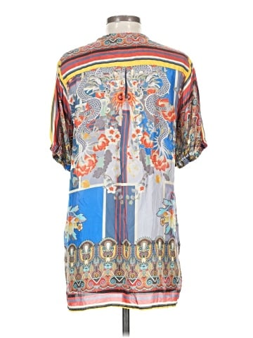 Johnny Was Short Sleeve Silk Top (view 2)