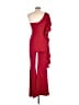 Symphony Solid Red Jumpsuit Size L - photo 2