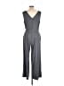 SIMPLE By Suzanne Betro Solid Gray Jumpsuit Size L - photo 2