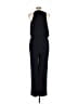 Aqua 100% Polyester Solid Black Jumpsuit Size L - photo 2