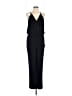 Aqua 100% Polyester Solid Black Jumpsuit Size L - photo 1