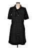 Assorted Brands 100% Polyester Polka Dots Black Casual Dress Size L - photo 1