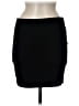 Aqua Solid Black Casual Skirt Size M - photo 1