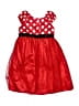 Disney 100% Polyester Polka Dots Red Dress Size 4 - 8 - photo 2
