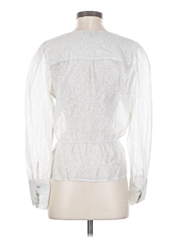 7 For All Mankind Long Sleeve Silk Top (view 2)