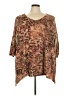 Catherines Brown 3/4 Sleeve T-Shirt Size 4X - photo 1