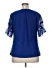 Liz McCoy Blue Short Sleeve Blouse Size XL - photo 2