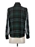 Ann Taylor 100% Polyester Plaid Green Long Sleeve Blouse Size S - photo 2