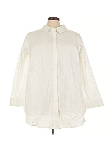 Dennis by Dennis Basso 3/4 Sleeve Button-Down Shirt (view 1)