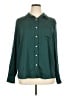 Gap 100% Polyester Solid Green Long Sleeve Blouse Size XL - photo 1