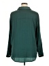 Gap 100% Polyester Solid Green Long Sleeve Blouse Size XL - photo 2