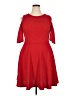 Symphony Solid Red Cocktail Dress Size 2X - photo 1