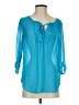 Express Teal 3/4 Sleeve Blouse Size S - photo 1